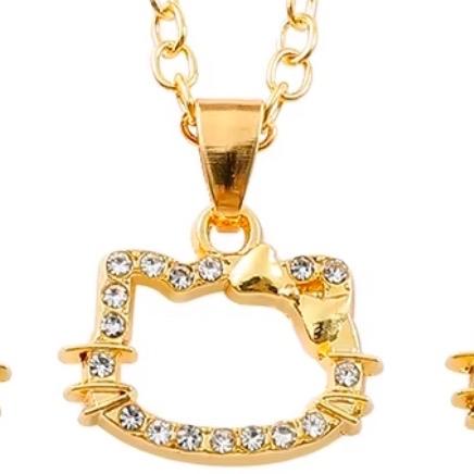 HK Diamond Cat Necklace