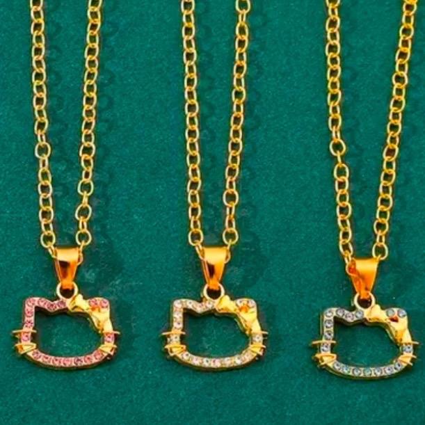 HK Diamond Cat Necklace