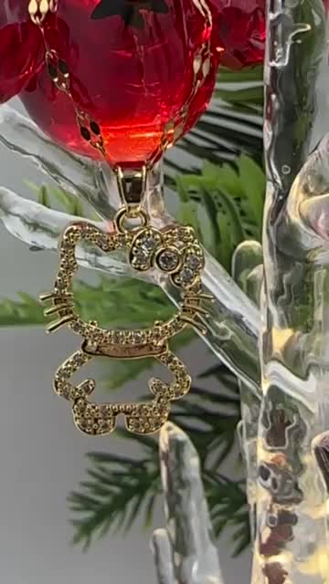 HK Diamond Cat Necklace