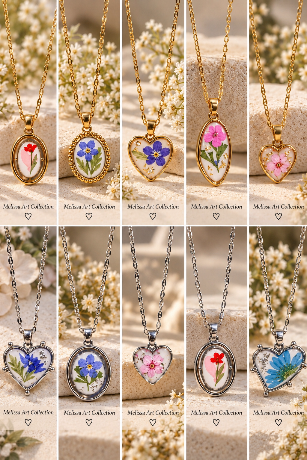 🩷 Pink Cosmos Heart Necklace