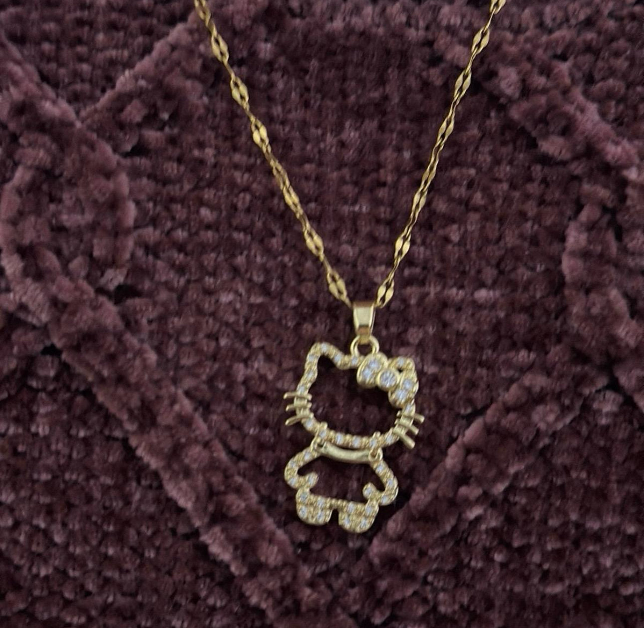 Kitty Diamond Cat Necklace - Melissa Art Collection