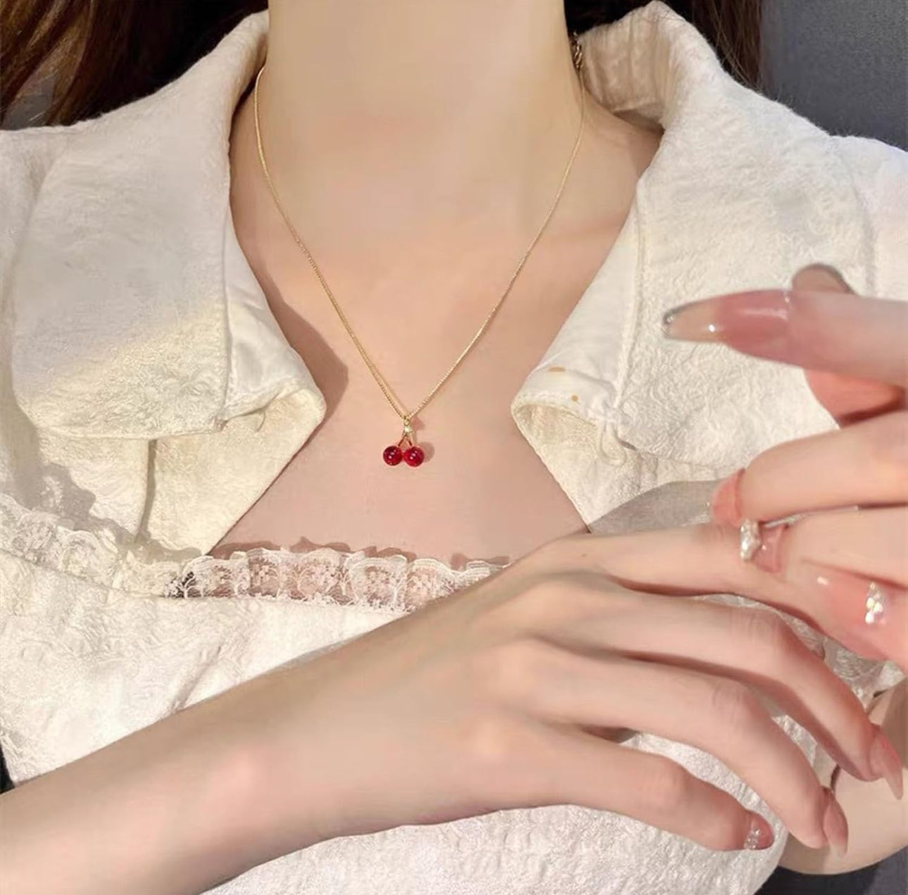 Cherry Necklace - Melissa Art Collection