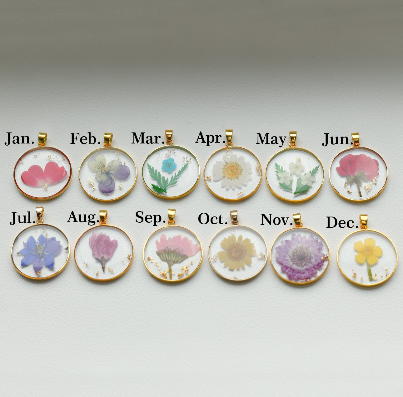 Birth Month Flower Keychains - Melissa Art Collection